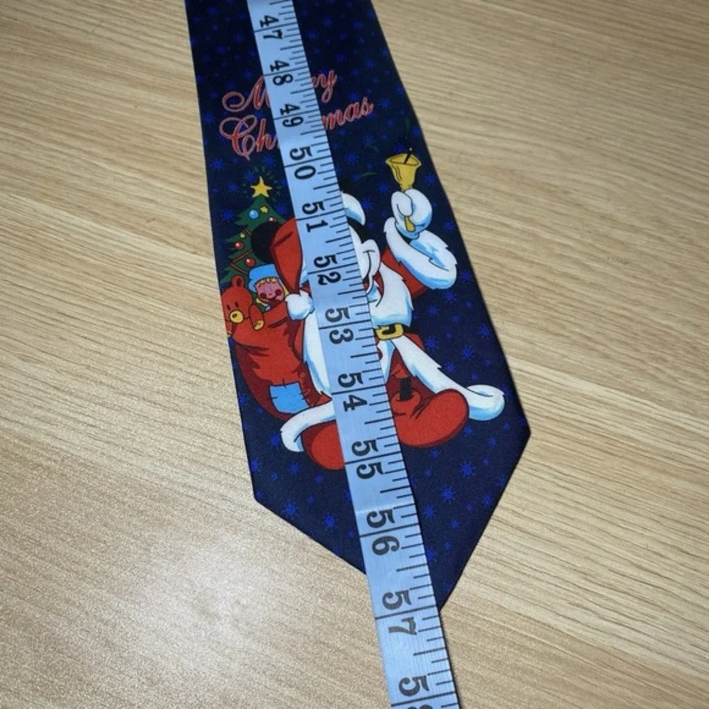 DISNEY Mickey Mouse Santa Claus Christmas Tie Holiday‎ Novelty Neck Tie